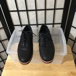 G.H.BASS Enfield Black Saddle Shoes Oxfords 7.5 N
